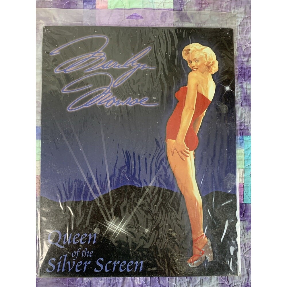 Marilyn Monroe Wall Decor Picture on Tin 12.5x16 Queen Of The Silver Screen Sign